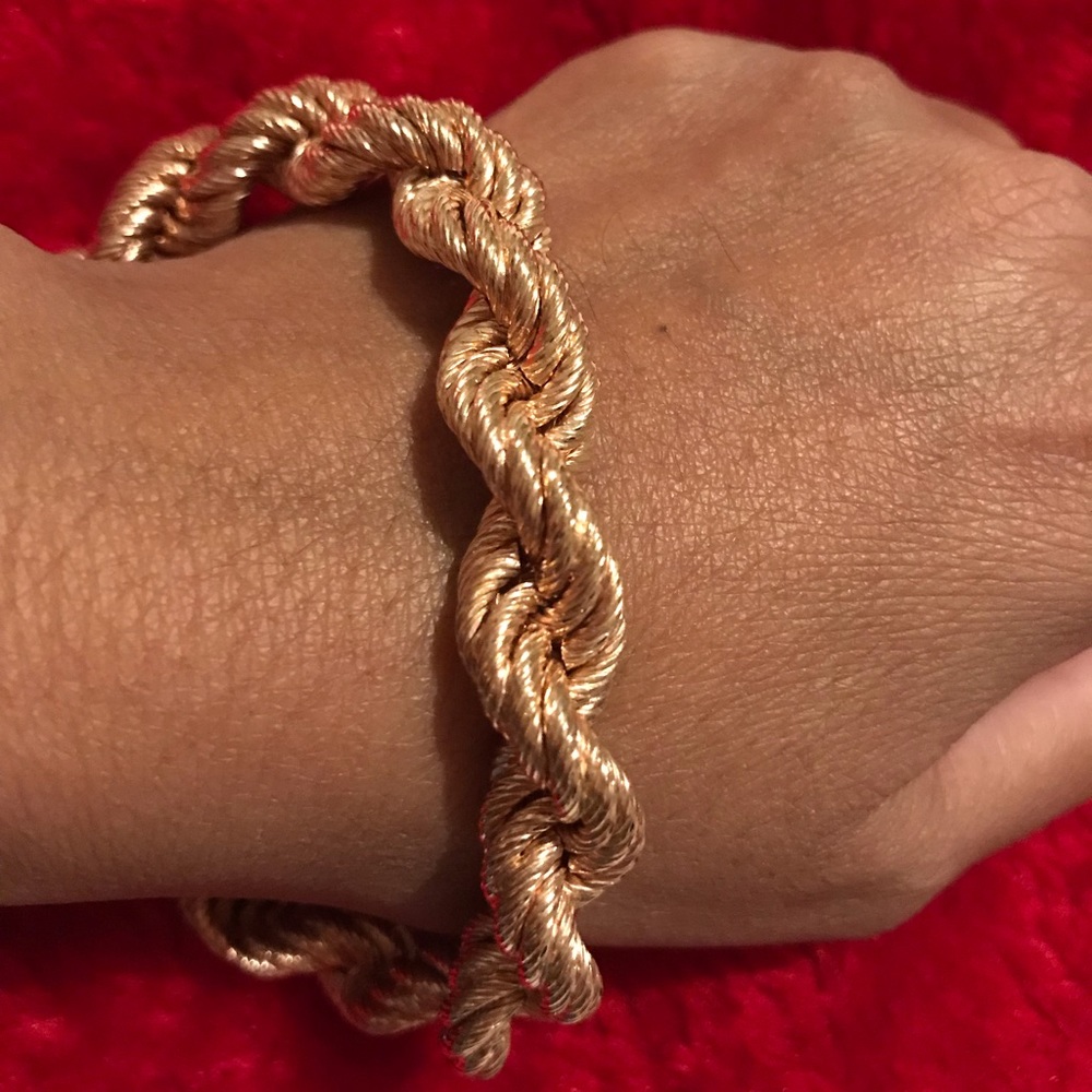 Bronzo Italia Solid textured Rope bracelet